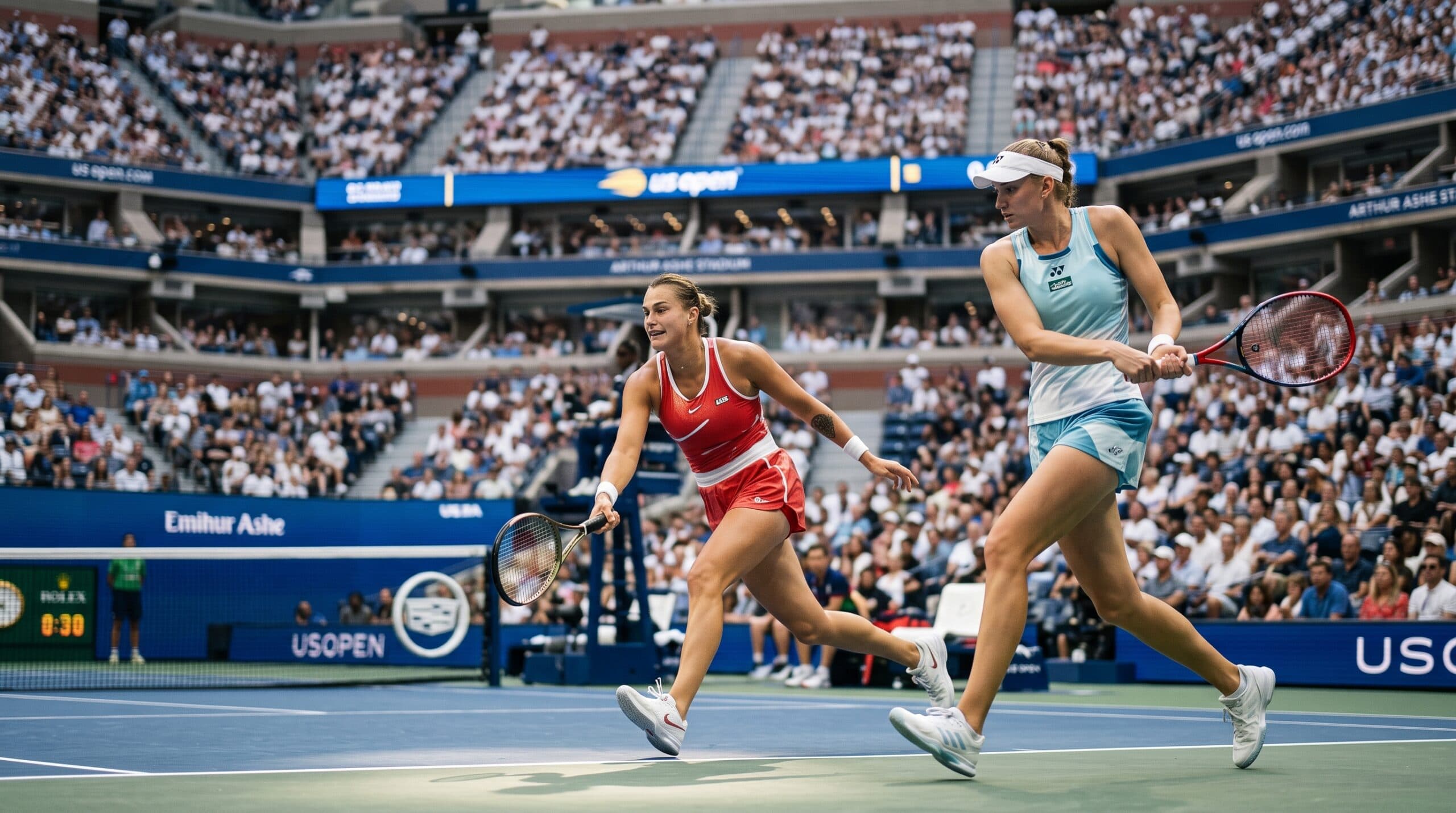 Финал US Open: Соболенко и Рыбакина в напряженной борьбе